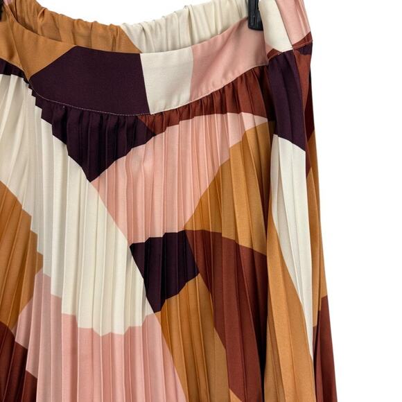 Worthington Satin Pleated Elastic Waist Pull On Skirt Maxi Log Womens sz XL - Picture 6 of 16
